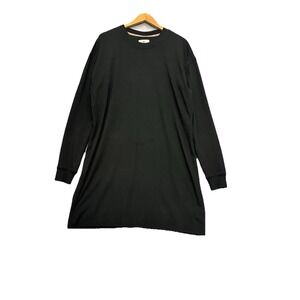 The Normal Brand Womens Puremeso Everyday‎ Crew Neck Minimalist Dress XL Black